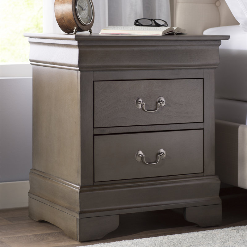 Lark Manor Lisle 2 Drawer Nightstand & Reviews Wayfair